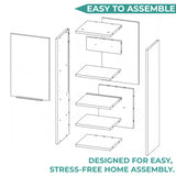 Mila Bathroom Cabinet with Single-Door Compartment, Two Interior Shelves, Dual External Open Shelves and Space-Saving Wall Design for Organized Storage, Daily Essentials Access and Modern Bathroom Convenience