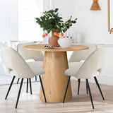 Edwin Modern Upholstered Boucle Dining Chair (Set of 4)