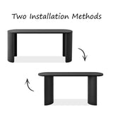 Dwen 60" Modern 2-Style Oval Console Table