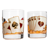 Playing Cards Drinking Glasses - Set of 2