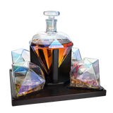 Diamond Iridescent Whiskey and Wine Decanter, 750ml