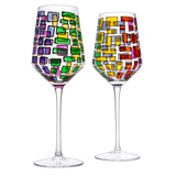 Renaissance Stained Glass Windows, (Stemmed Wine Glasses)