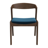 Dakota Solid Wood Blue Velvet Dining Chair (Set Of 2)