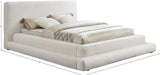 Dane Plush Faux Shearling Fabric Bed - Modern Contemporary Design for Ultimate Comfort & Style