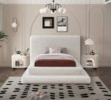 Dane Plush Faux Shearling Fabric Bed - Modern Contemporary Design for Ultimate Comfort & Style