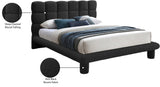 Deco Boucle Fabric Bed with Deep Channel Tufting - Contemporary Art Deco Design for Stylish Bedrooms
