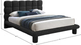 Deco Boucle Fabric Bed with Deep Channel Tufting - Contemporary Art Deco Design for Stylish Bedrooms