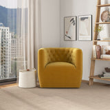 Delaney Gold Velvet Swivel Chair