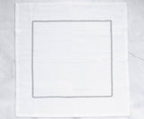 Gray Embroidery Napkins - Line Design