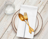 Gray Embroidery Napkins - Line Design