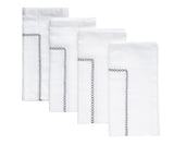 Gray Embroidery Napkins - Line Design