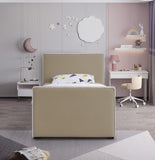 Dillard Velvet Upholstered Bed – Contemporary Elegance with Dark Espresso Legs for Stylish Bedrooms
