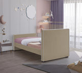 Dillard Velvet Upholstered Bed – Contemporary Elegance with Dark Espresso Legs for Stylish Bedrooms