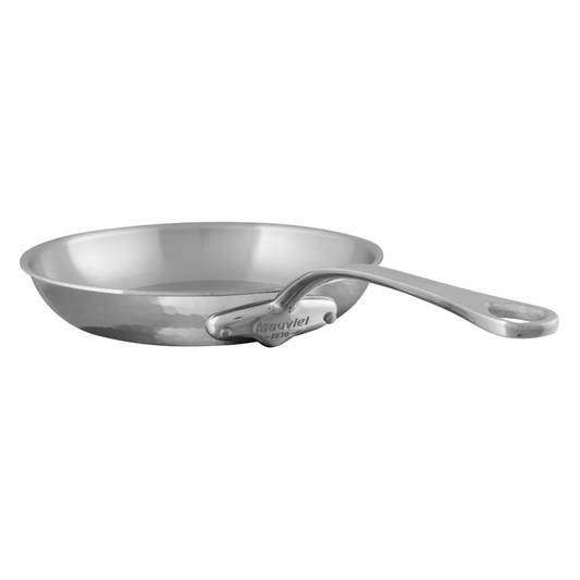 Mauviel M'ELITE Hammered 5-Ply Frying Pan With Cast Stainless Steel Handles