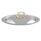 Mauviel M'COOK B 5-Ply Splayed Saute Pan With Lid, Brass Handle, 1.2-Qt