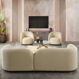 Donna Ivory Japandi Style Boucle Sofa