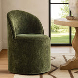 Doris Rolling Upholstered Dining Chair With Castors (Set of 2)