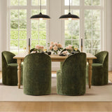 Doris Rolling Upholstered Dining Chair With Castors (Set of 4)