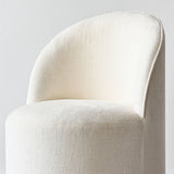 Doris Rolling Upholstered Dining Chair With Castors (Set of 2)