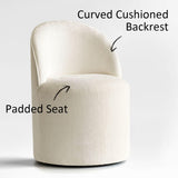Doris Rolling Upholstered Dining Chair With Castors (Set of 2)