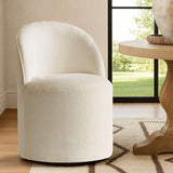 Doris Rolling Upholstered Dining Chair With Castors (1-Piece)
