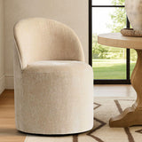 Doris Rolling Upholstered Dining Chair With Castors (Set of 6)