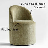Doris Rolling Upholstered Dining Chair With Castors (Set of 6)
