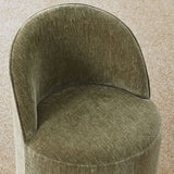 Doris Rolling Upholstered Dining Chair With Castors (1-Piece)