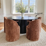 Doris Rolling Upholstered Dining Chair With Castors (Set of 2)