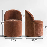 Doris Rolling Upholstered Dining Chair With Castors (Set of 2)