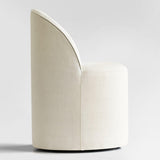 Doris Rolling Upholstered Dining Chair With Castors (Set of 2)