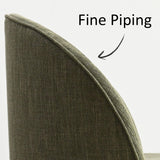 Doris Rolling Upholstered Dining Chair With Castors (Set of 6)