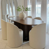 Doris Rolling Upholstered Dining Chair With Castors (Set of 2)