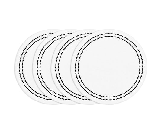 Round Black Placemats