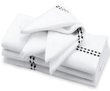White Dinner Napkins - Pearl Napkins