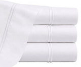 Cotton Flat Sheet - Line Embroidery