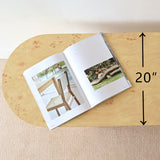Dune 60" Burl Wood Modern Oval Console Table