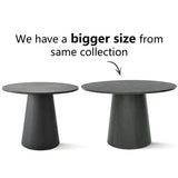 Dwen 35" Modern Round Pedestal Dining Table