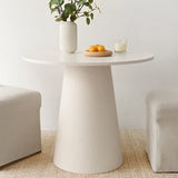 Dwen 35" Modern Round Pedestal Dining Table
