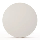 Dwen 35" Modern White Round Pedestal Console Table
