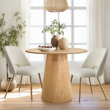 Dwen & Edwin 35" Modern Round Dining Table Set for 2 (3-Piece)
