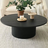 Dwen 40" Modern Round Pedestal Coffee Table