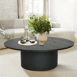 Dwen 40" Modern Round Pedestal Coffee Table