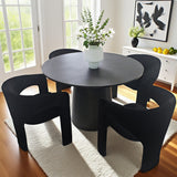 Khloe Modern Chenille Dining Chair with Arms (Set of 6)