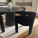 Khloe Modern Chenille Dining Chair with Arms (Set of 6)