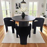 Khloe Modern Chenille Dining Chair with Arms (Set of 2)