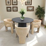 Khloe Modern Chenille Dining Chair with Arms (Set of 4)