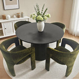 Khloe Modern Chenille Dining Chair with Arms (Set of 4)