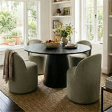 Dwen & Doris 46" Round Dining Table Set for 4 (5-Piece)