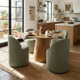 Dwen & Doris 46" Round Dining Table Set for 4 (5-Piece)